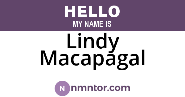 Lindy Macapagal