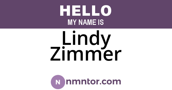 Lindy Zimmer
