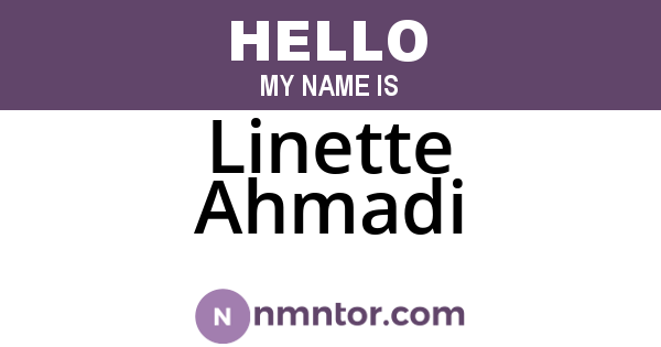 Linette Ahmadi