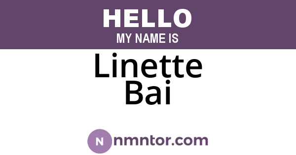 Linette Bai