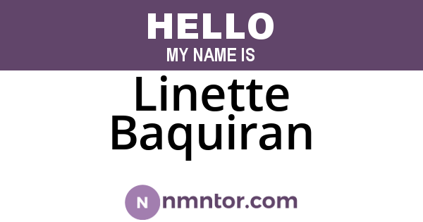 Linette Baquiran