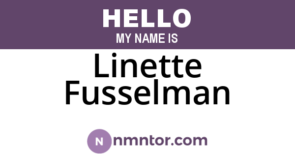 Linette Fusselman