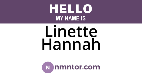 Linette Hannah