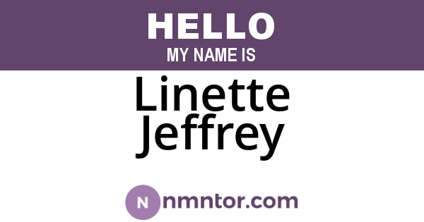 Linette Jeffrey