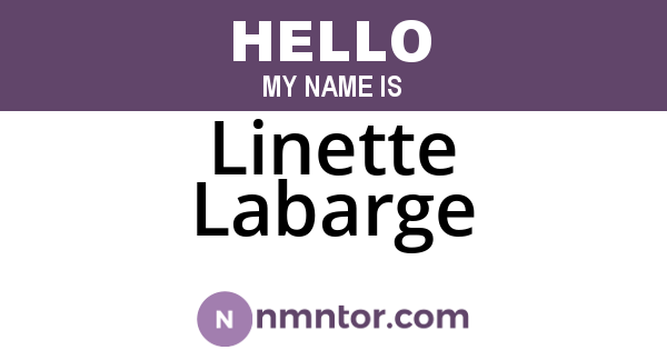 Linette Labarge