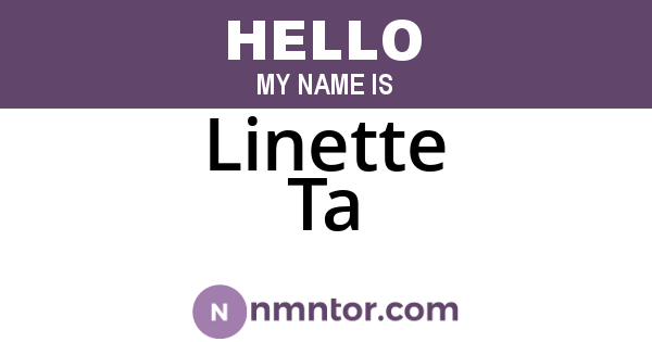 Linette Ta