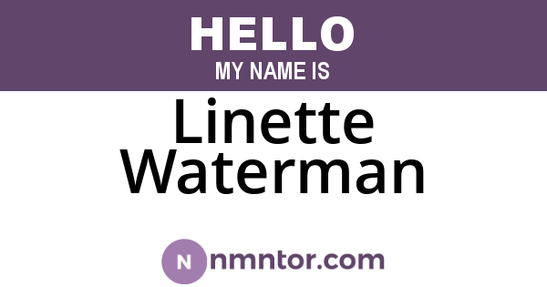 Linette Waterman