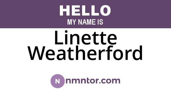 Linette Weatherford