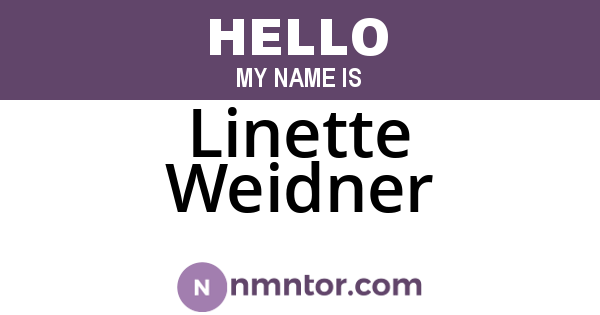Linette Weidner