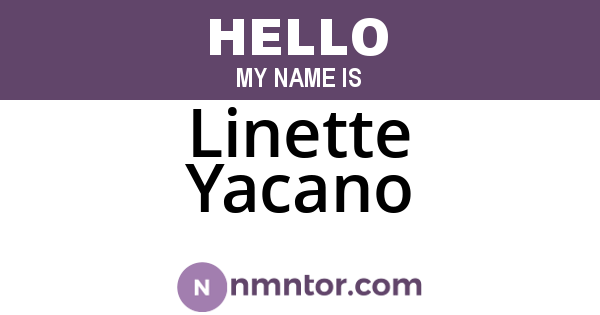 Linette Yacano