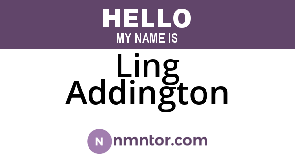 Ling Addington