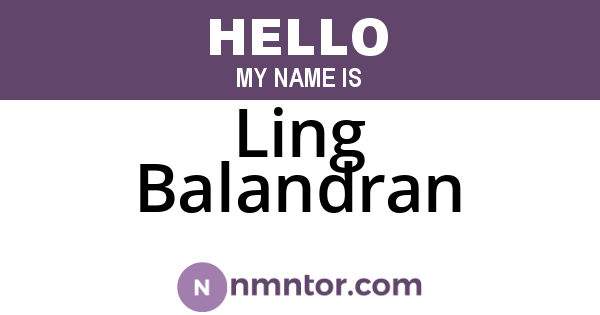 Ling Balandran