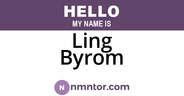 Ling Byrom