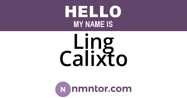 Ling Calixto