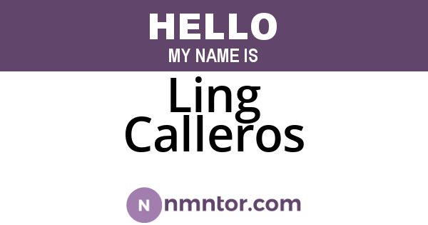 Ling Calleros