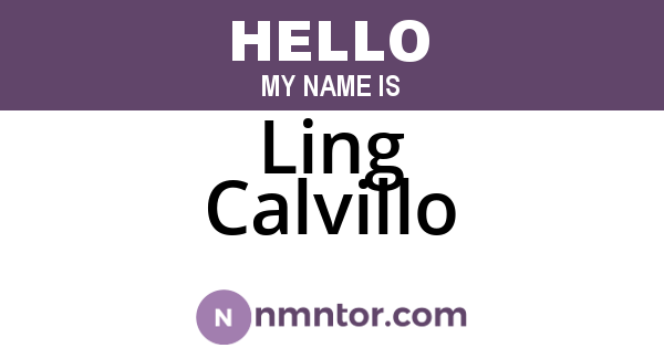 Ling Calvillo