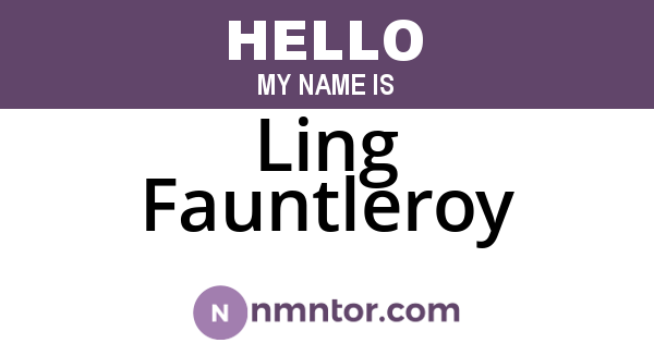 Ling Fauntleroy