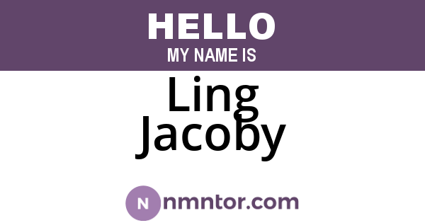 Ling Jacoby