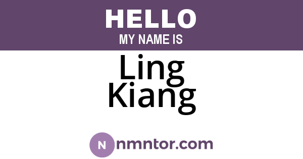 Ling Kiang