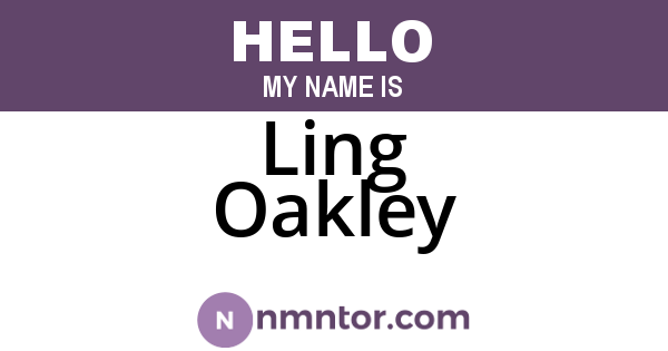Ling Oakley