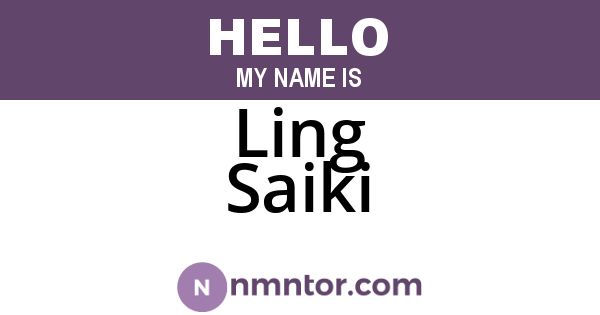 Ling Saiki