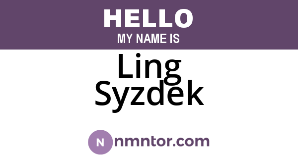 Ling Syzdek