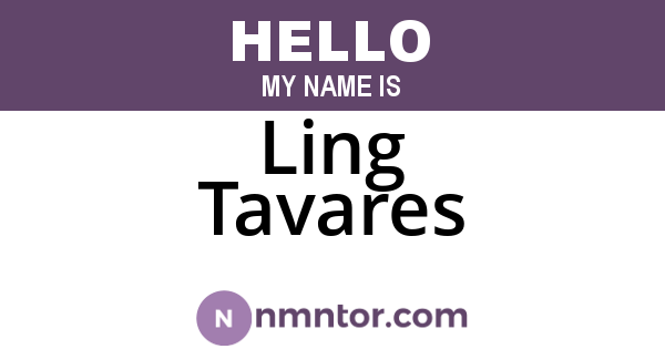 Ling Tavares