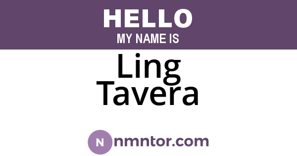 Ling Tavera