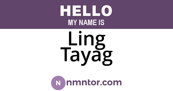 Ling Tayag