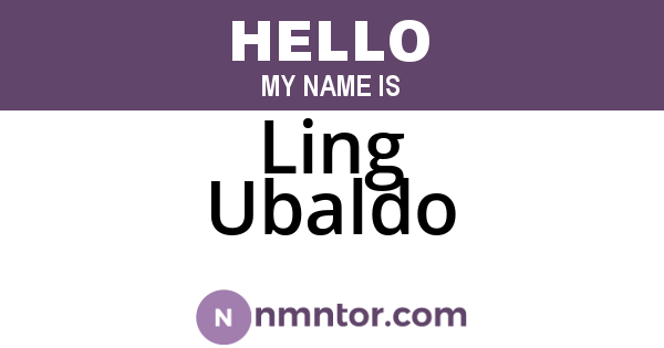 Ling Ubaldo