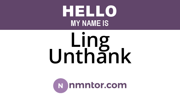 Ling Unthank