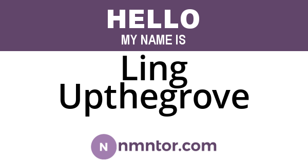 Ling Upthegrove