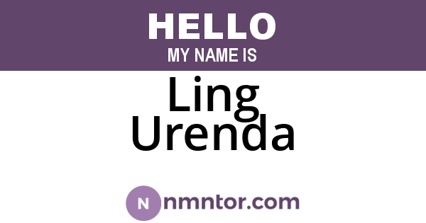 Ling Urenda
