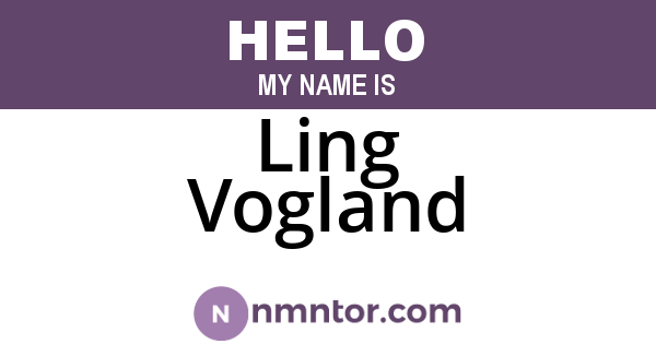 Ling Vogland