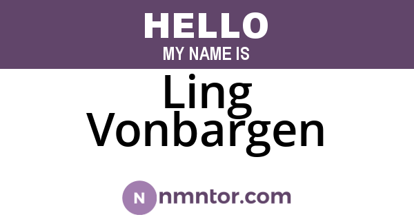 Ling Vonbargen