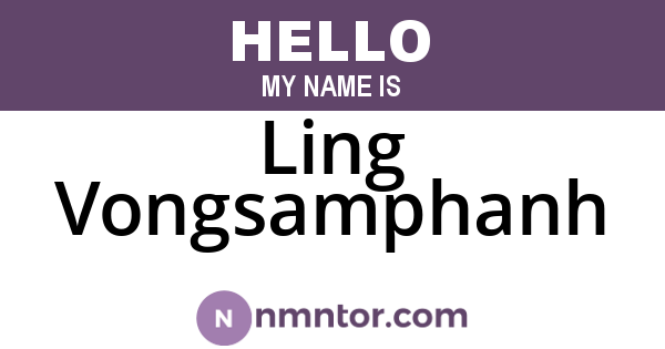 Ling Vongsamphanh