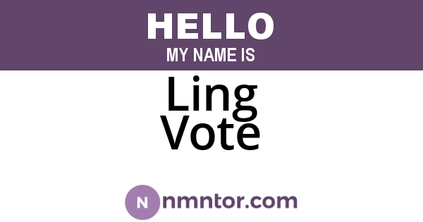 Ling Vote