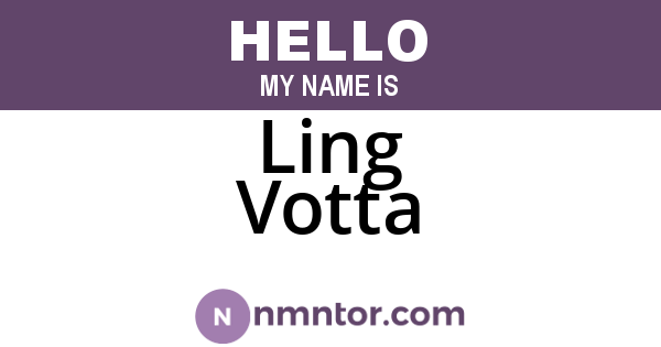 Ling Votta