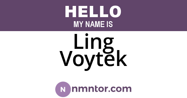 Ling Voytek