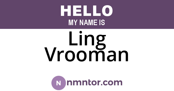 Ling Vrooman
