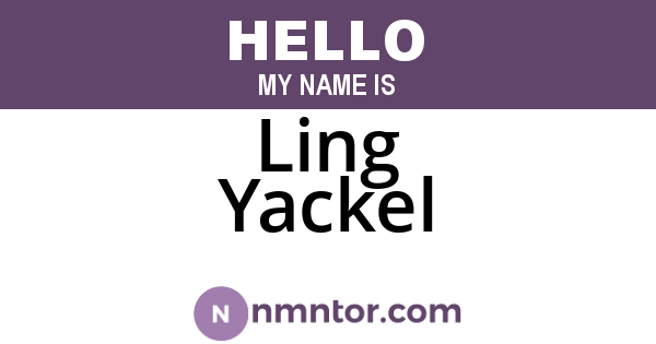 Ling Yackel