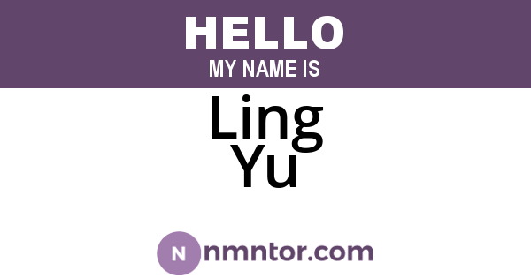 Ling Yu