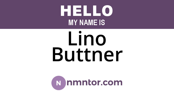 Lino Buttner