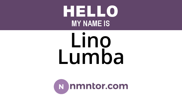 Lino Lumba