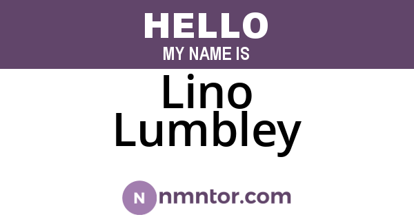 Lino Lumbley