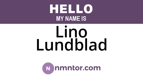 Lino Lundblad