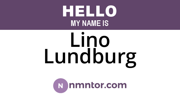Lino Lundburg