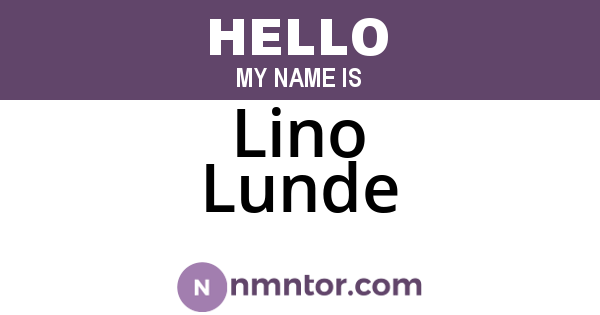 Lino Lunde