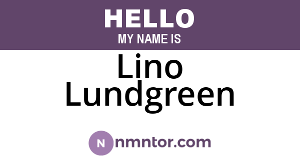 Lino Lundgreen
