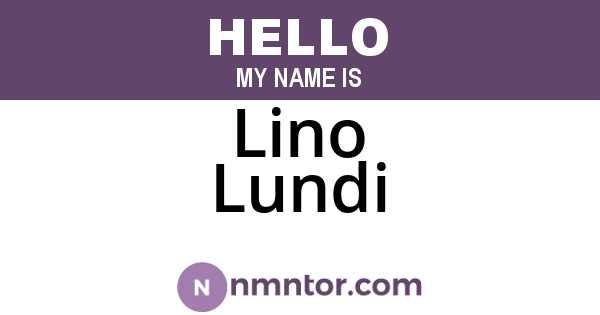 Lino Lundi